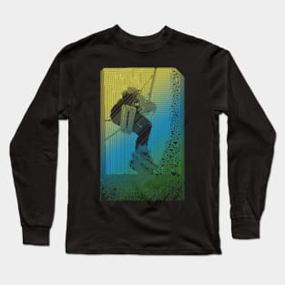 8-bit Swing Girl ∆∆∆∆ Graphic Design/Illustration Long Sleeve T-Shirt